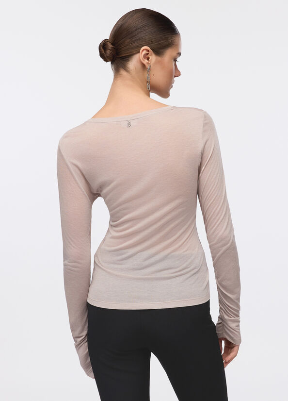 T-shirt in lana e modal