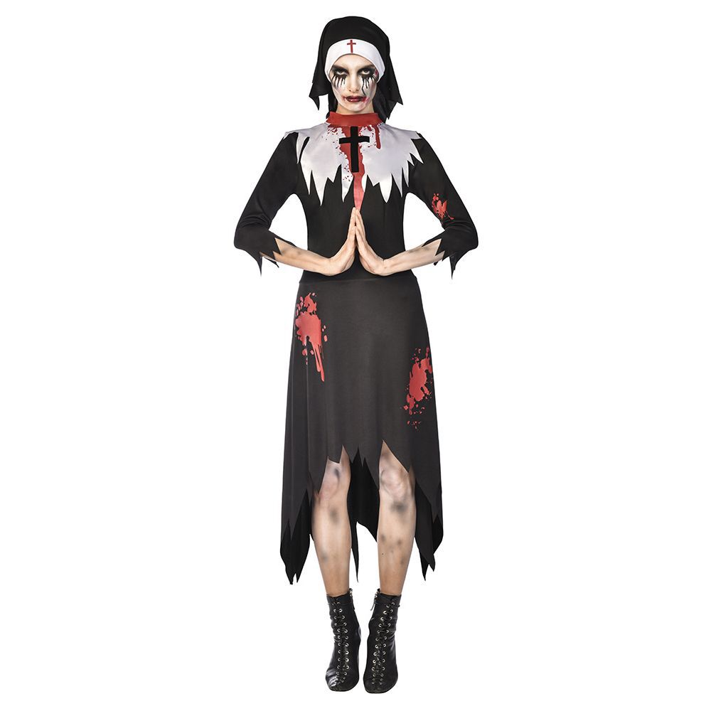 Déguisement adulte Halloween nonne zombie Taille L
