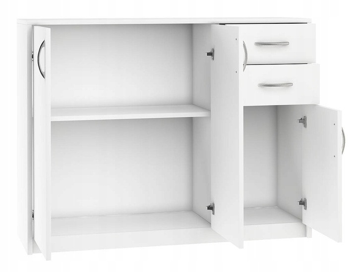 Komoda szafka 3D2S BIAŁA 110cm szuflady regał