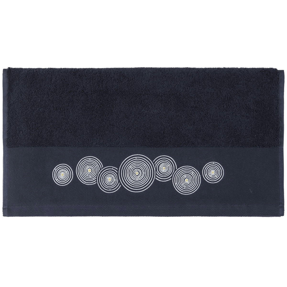 SPIRALE - Serviette de toilette Bleu Nuit 50x100 cm