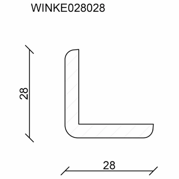 Winkelleiste, Fichte- & Kieferholz natur, LxHxT: 100 x 2,8 x 2,8 cm