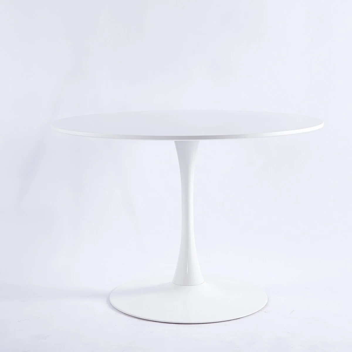 42 White Round Mdf Dining Table for 4-6 people
