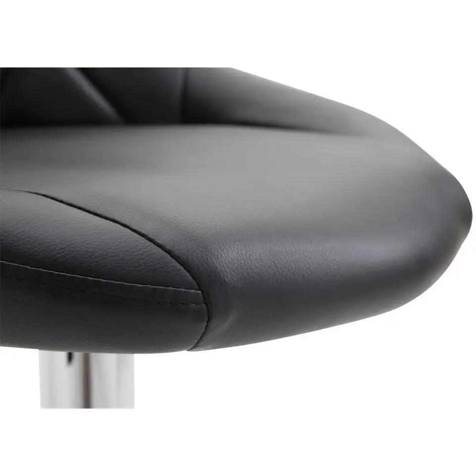 CLP Set van 2 Barkruk Lazio chroom Frame - Kunstleer - zwart