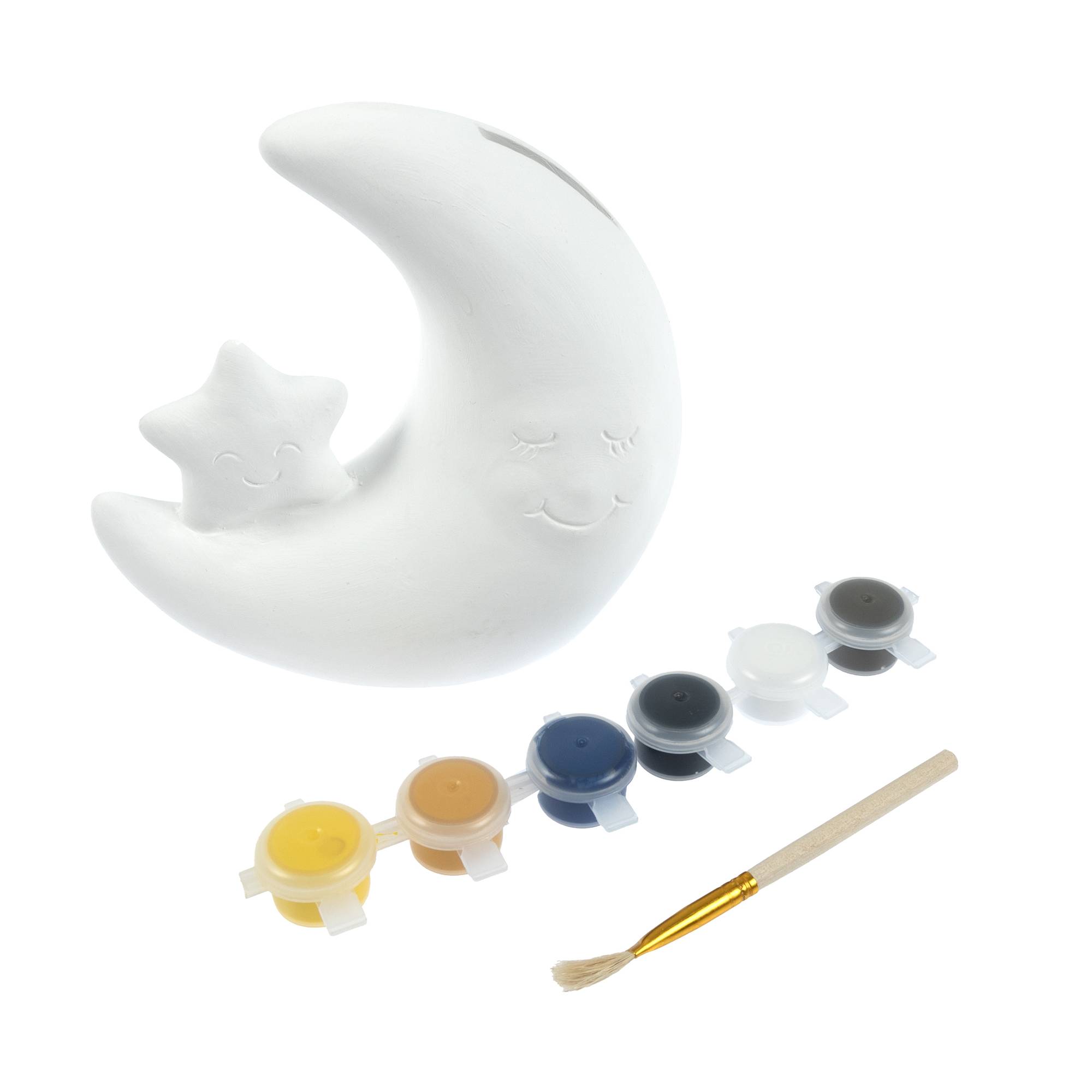 Paint Your Own Moon and Star Money Box