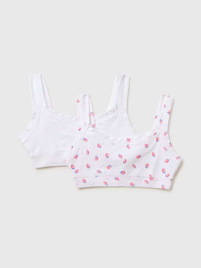 Two super stretch organic cotton bras