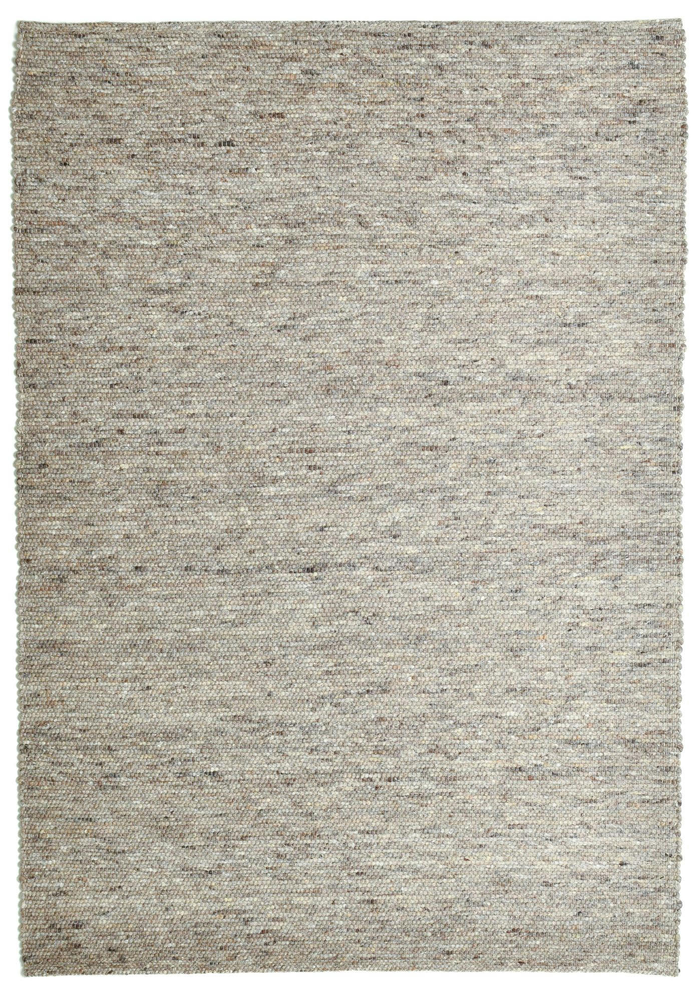 ALPEN - Tapis tissé main en laine vierge - marron 170x240 cm