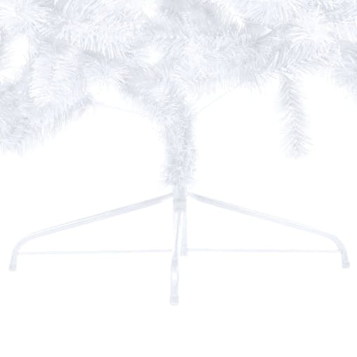 NNEVL Artificial Half Christmas Tree with Stand White 210 cm PVC