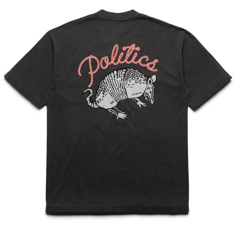 Politics Armadillo Tee - Vintage Black