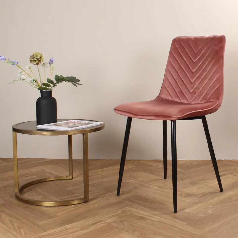 DS4U - Gaby eetkamerstoel velvet roze