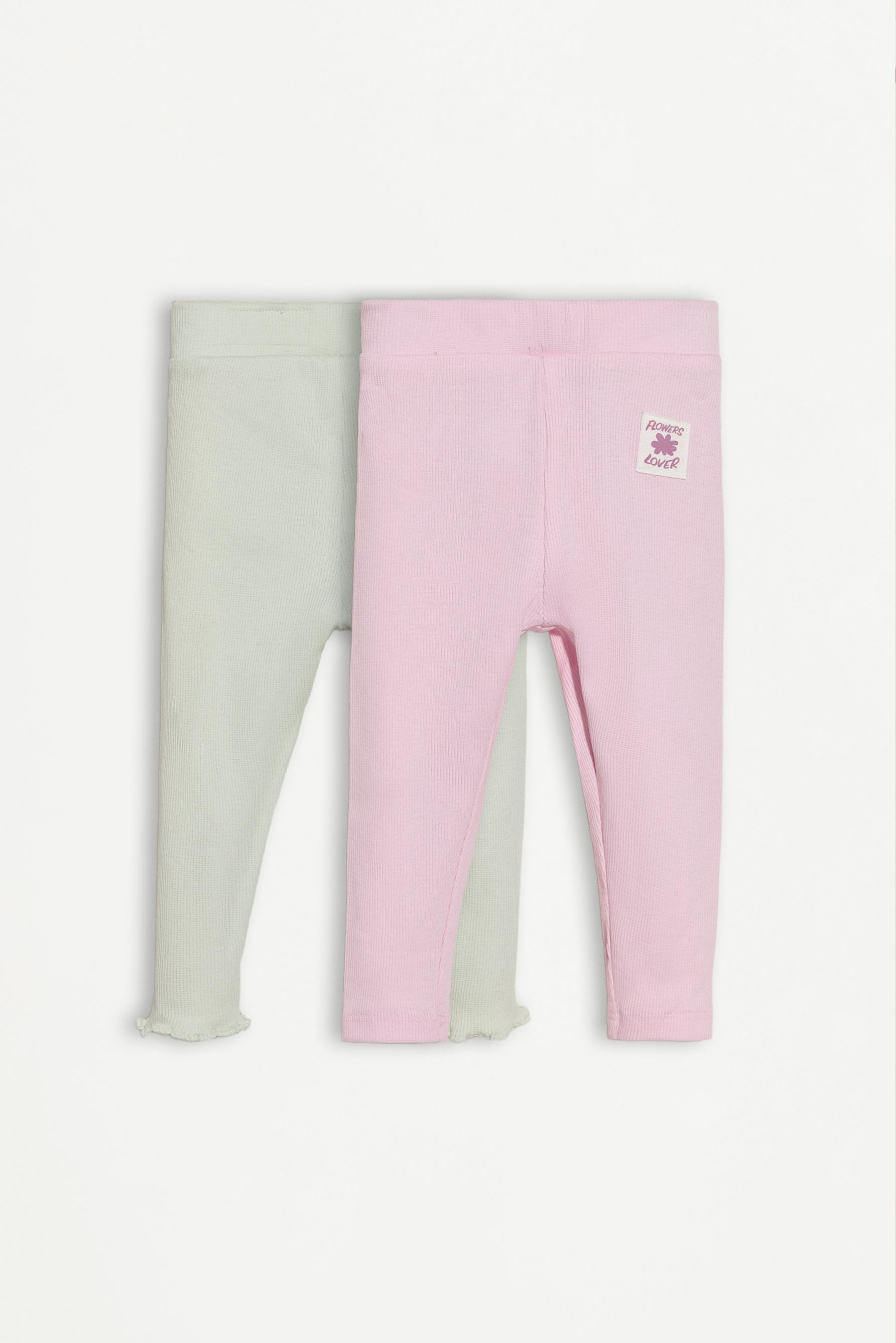 Pack 2 leggings canalé