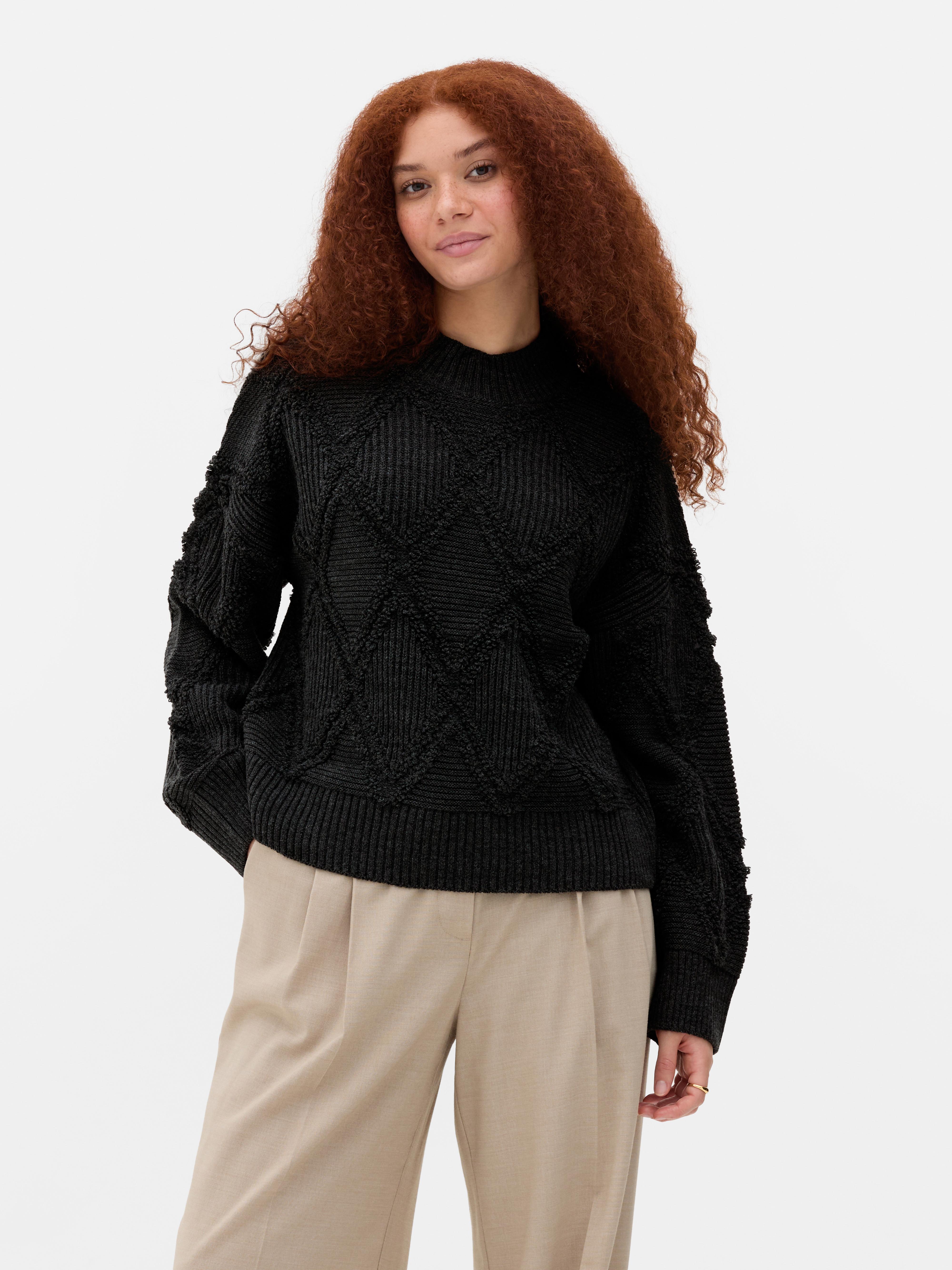 Textured Diamond Sweater