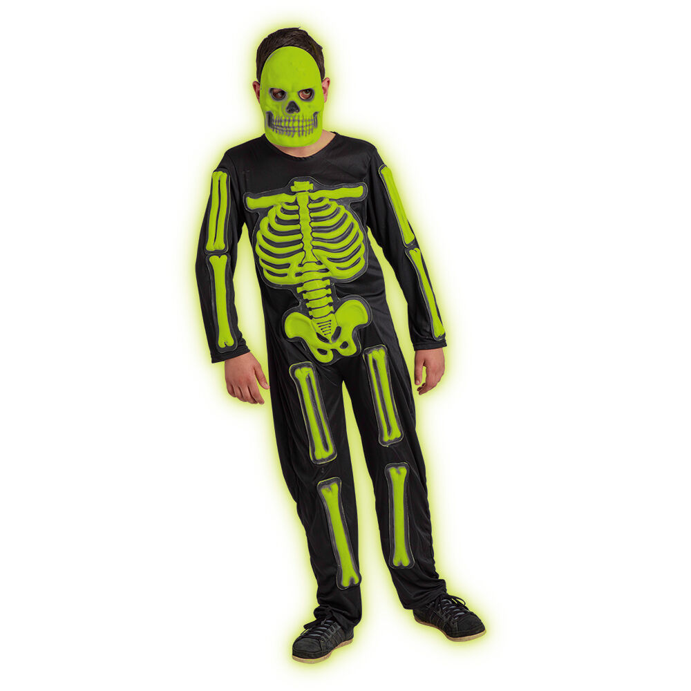 Déguisement squelette phosphorescent 7/10 ans Halloween