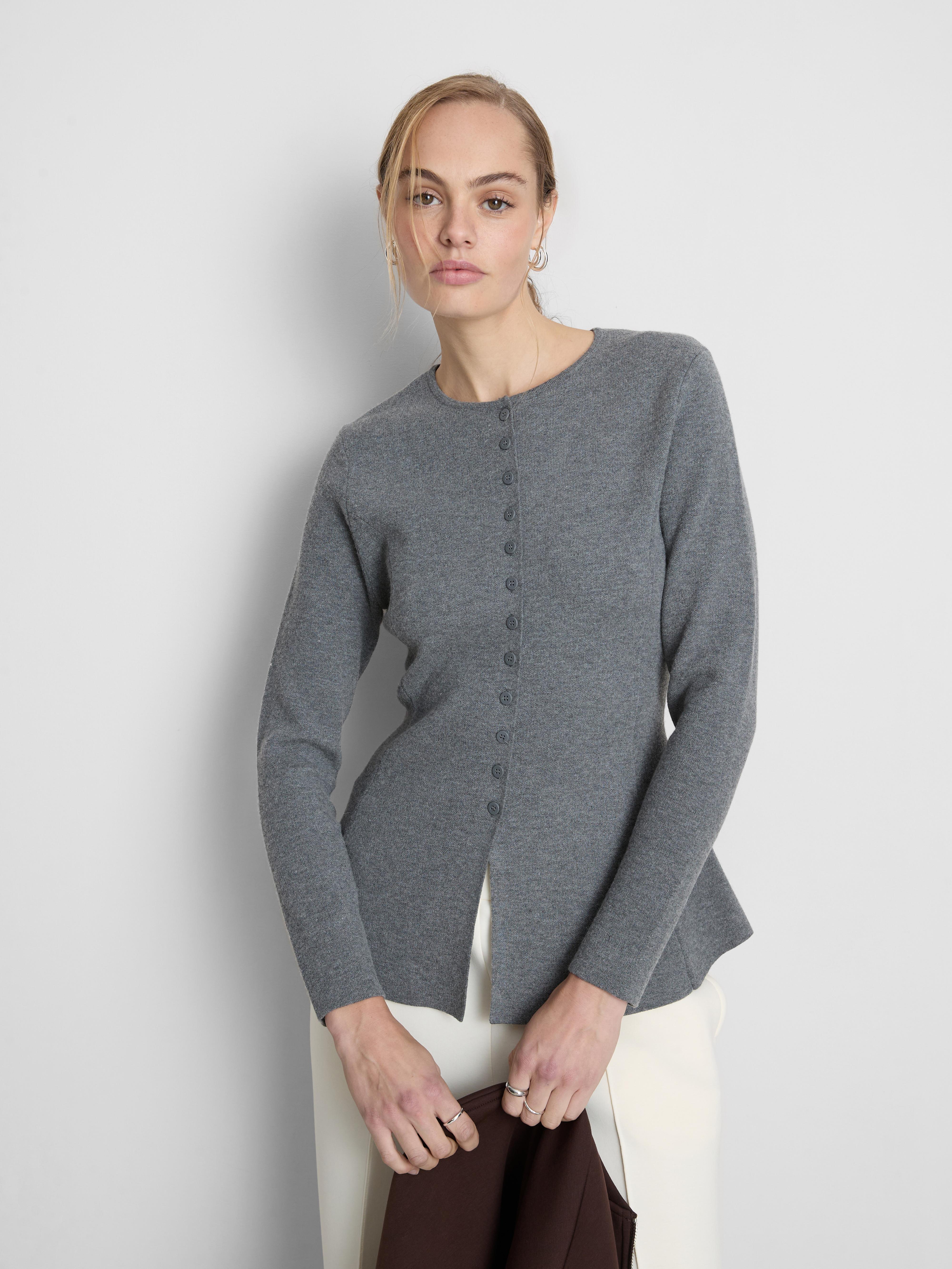 The Edit Peplum Cardigan