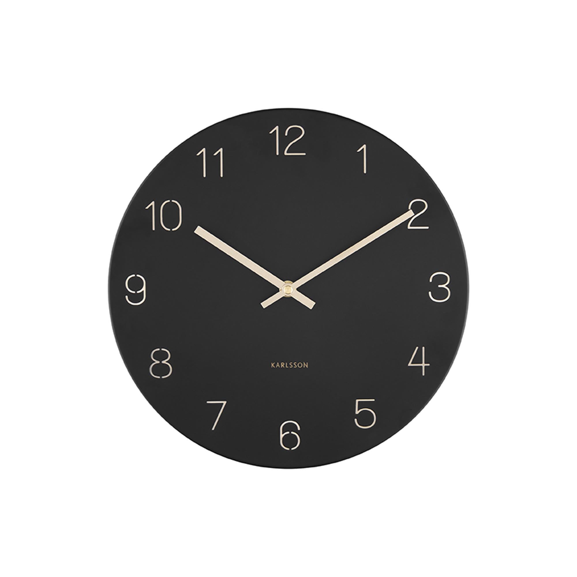 Karlsson wandklok Charm - zwart - Ø30cm