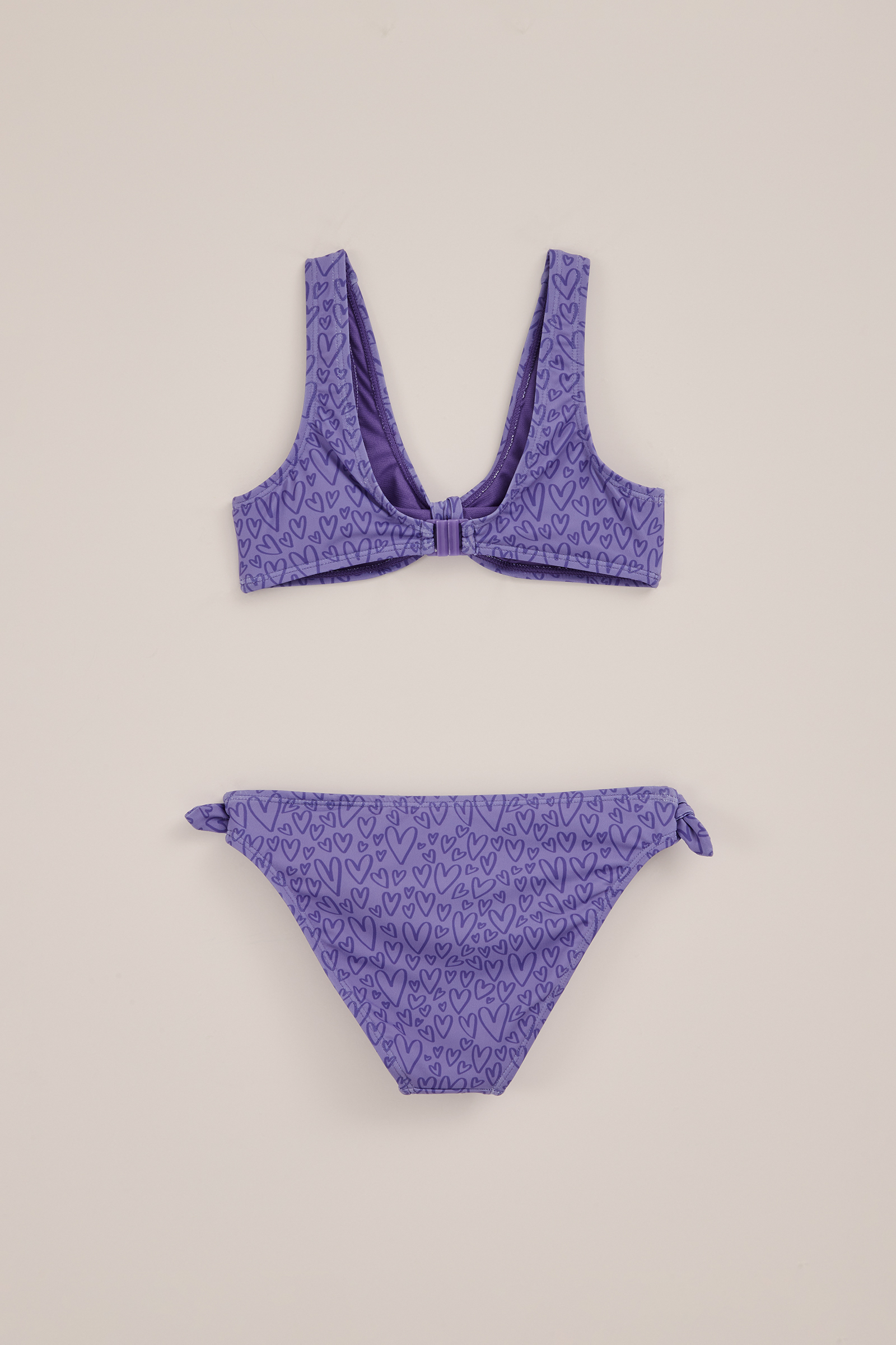 Meisjes bikini met print en strikdetail