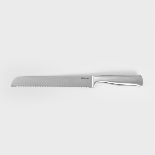 Nóż RIGEL do chleba srebrny 32 cm HOMLA