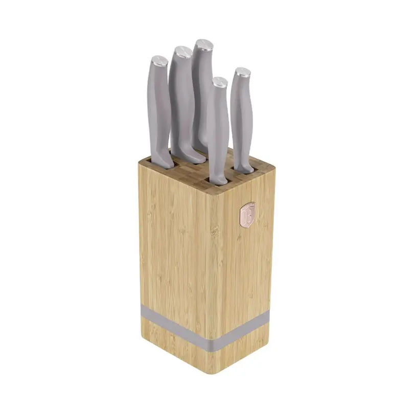 Messerblock 6er-Set Taupe Collection
