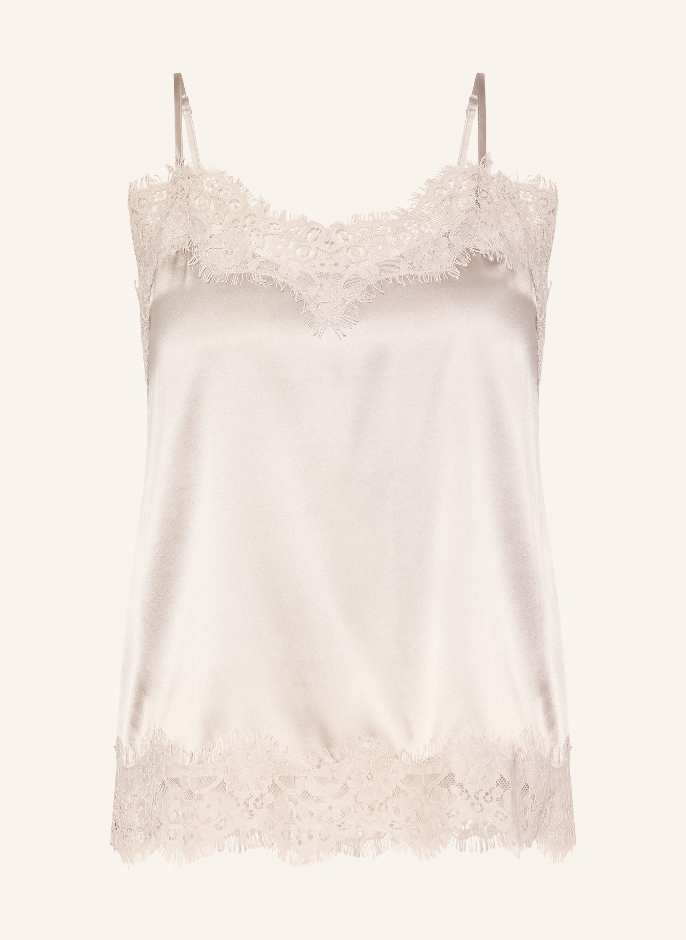 darling harbour Seidentop aus Satin mit Spitze