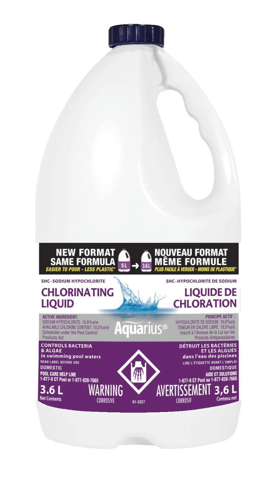 Aquarius liquid Pool Chlorine, 3.6-L