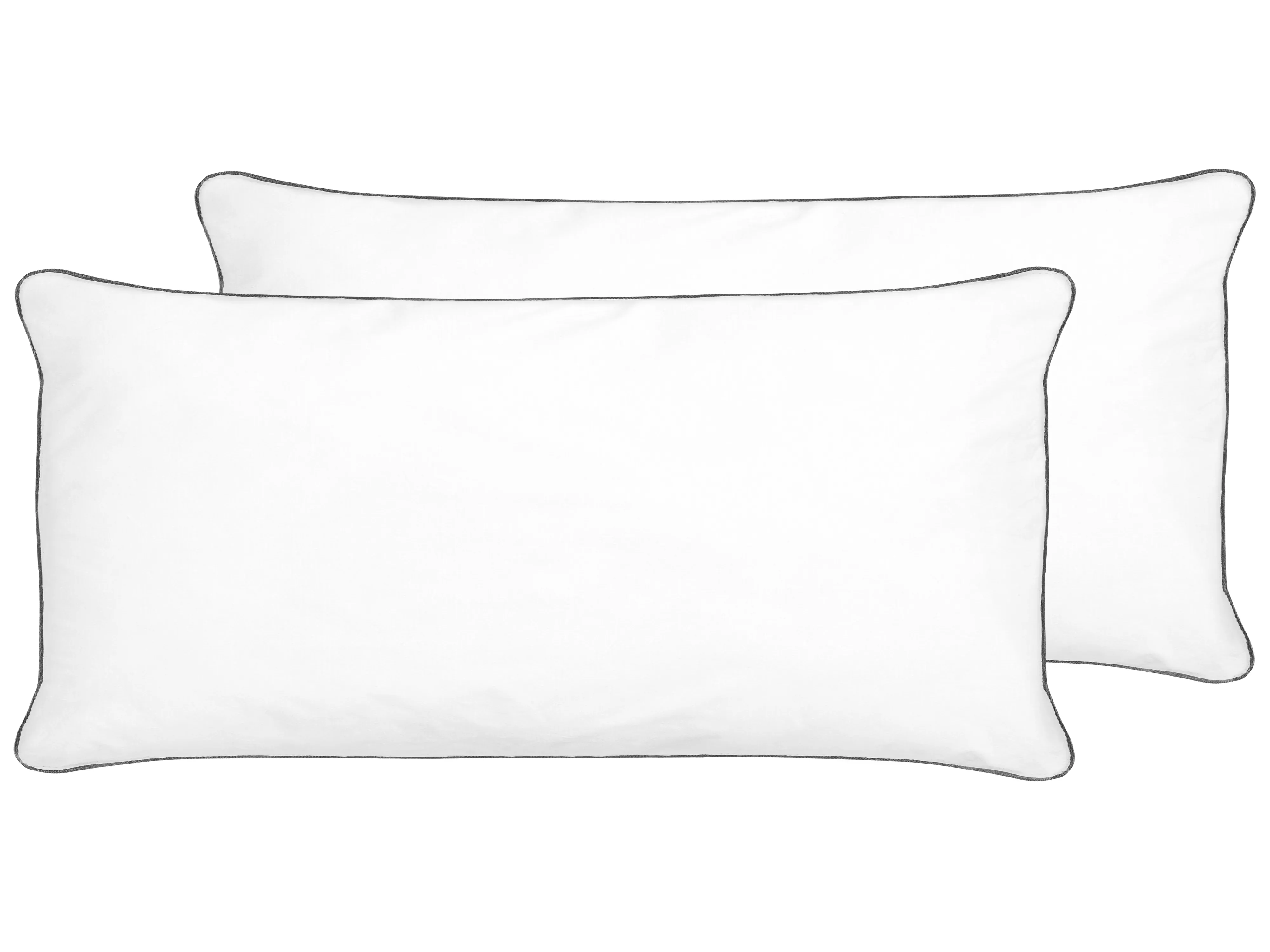 Set of 2 Bed Pillows PELISTER Low Microfibre 40 x 80 cm White
