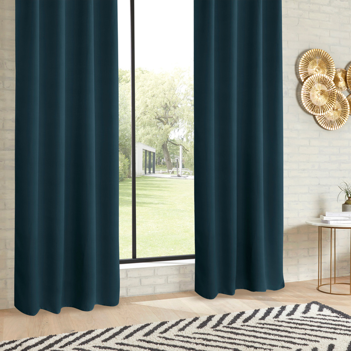 Blackout curtain "Odelie" Aegean Blue, 135x240 cm