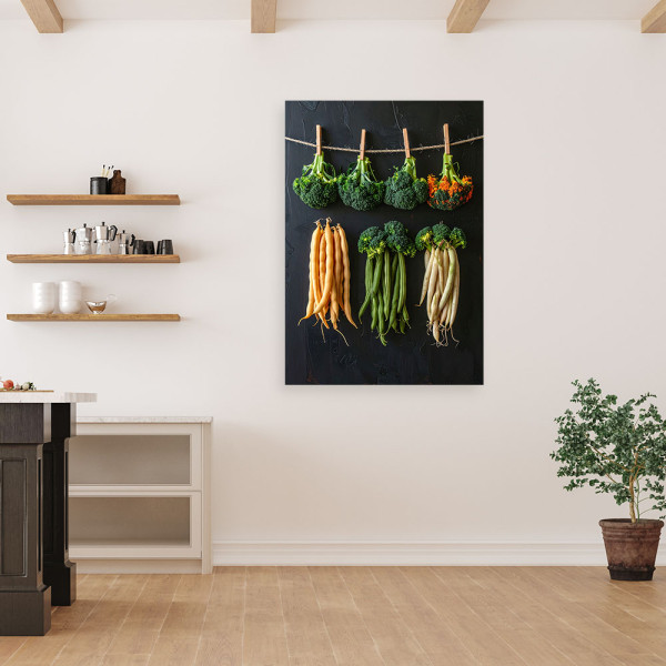 Obraz do kuchni restauracji baru jadalni, Brokuły i Fasola 20x30