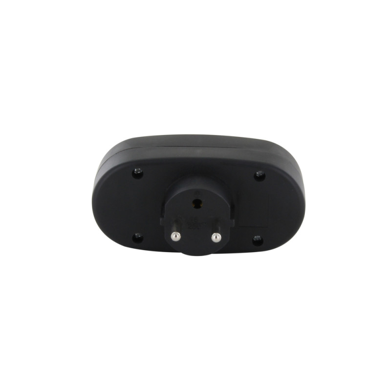 Domino 2 x 16 A avec interrupteur anthracite CHACON
