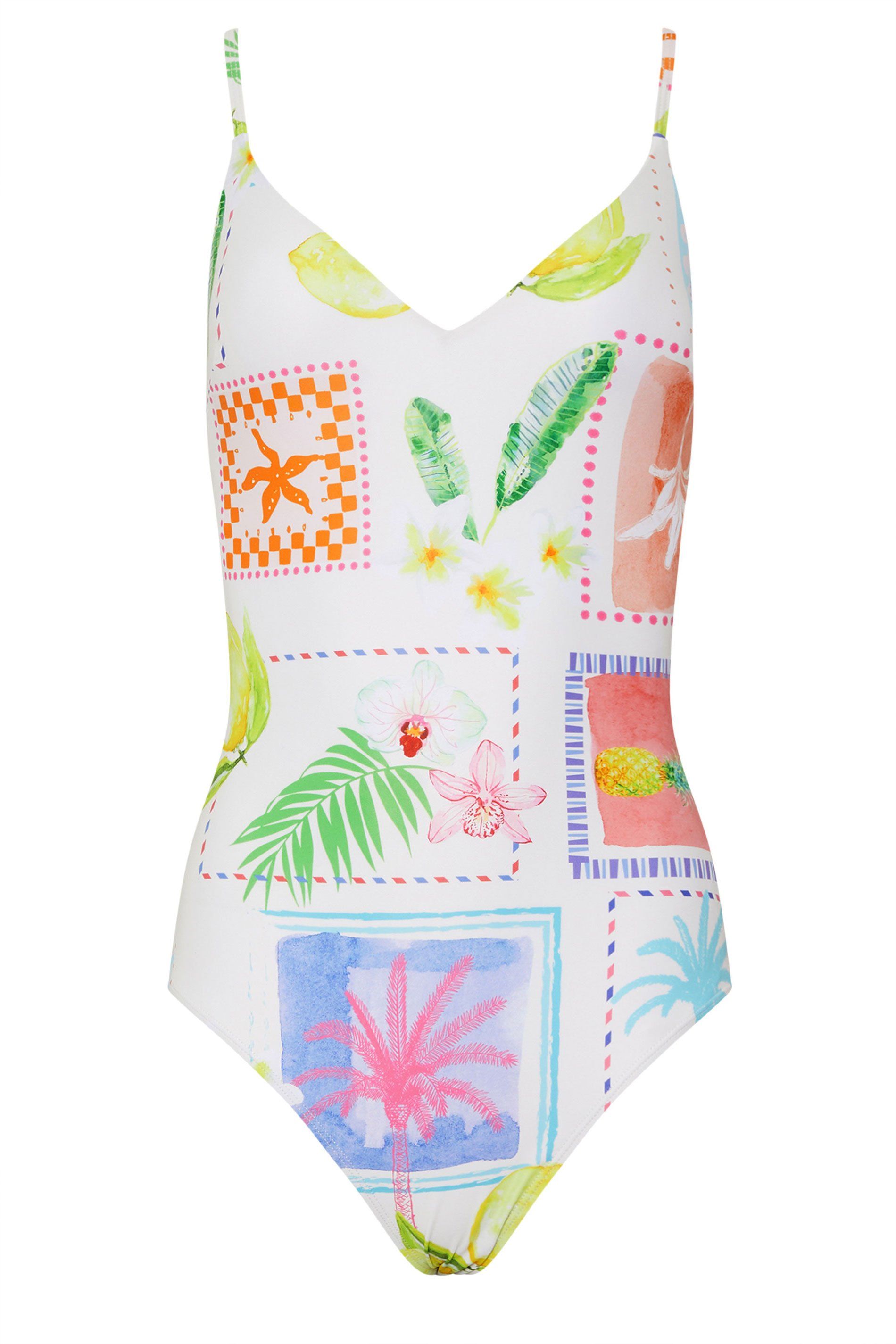 Long Tall Sally Tall Graphic Postcard Swimsuit