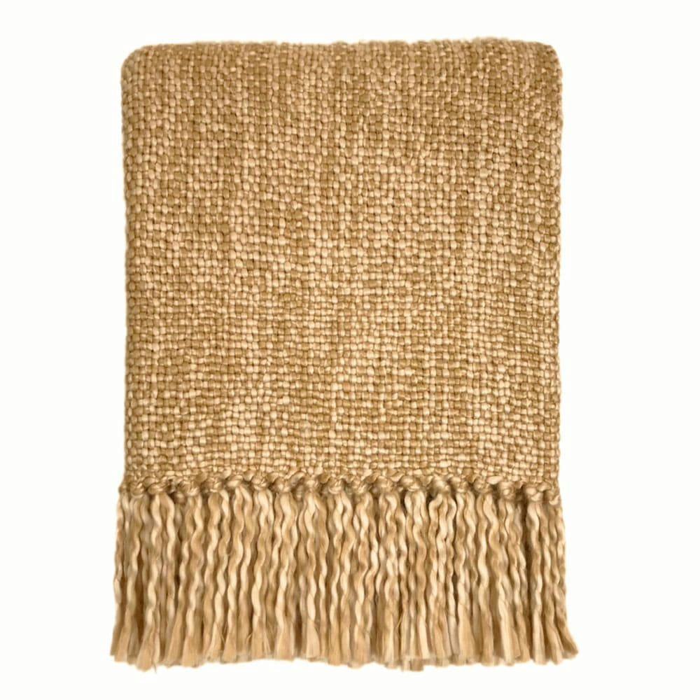 MARBLE - Plaid jaune vintage 125x150