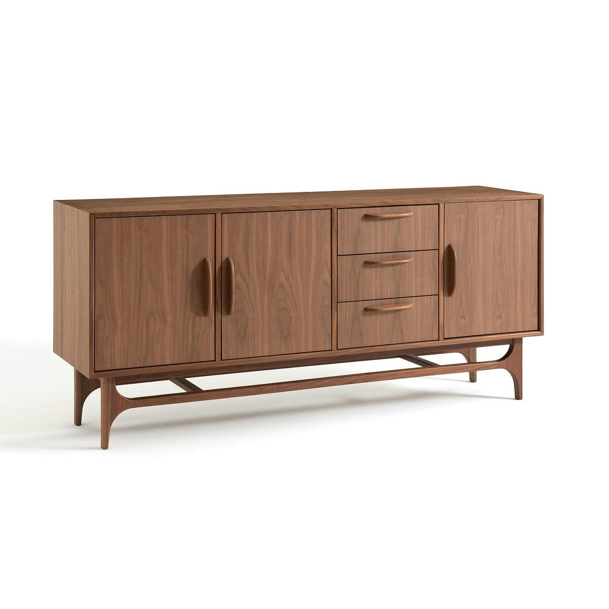 Buffet enfilade plaqué noyer, Larsen