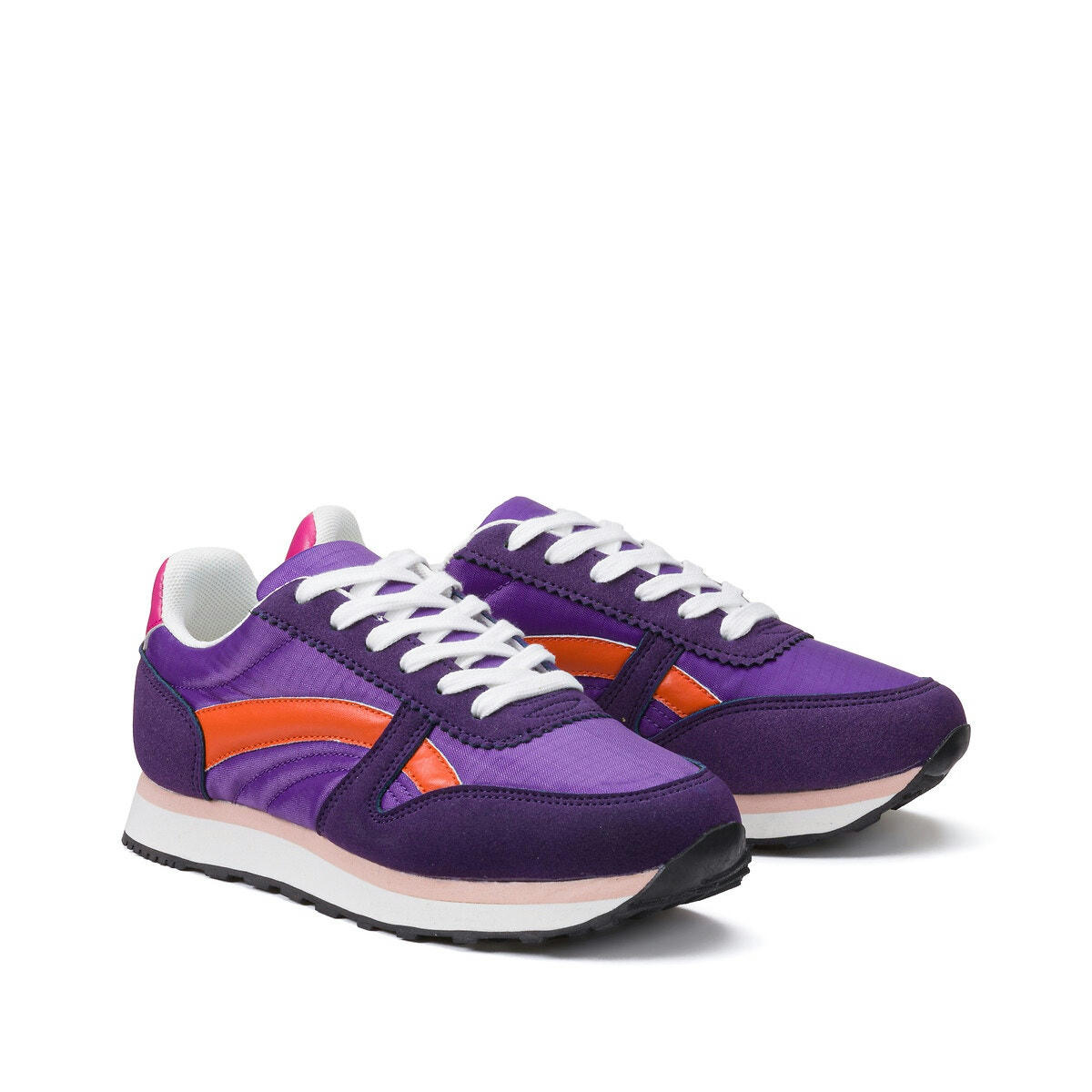 Baskets style rétro running en nylon
