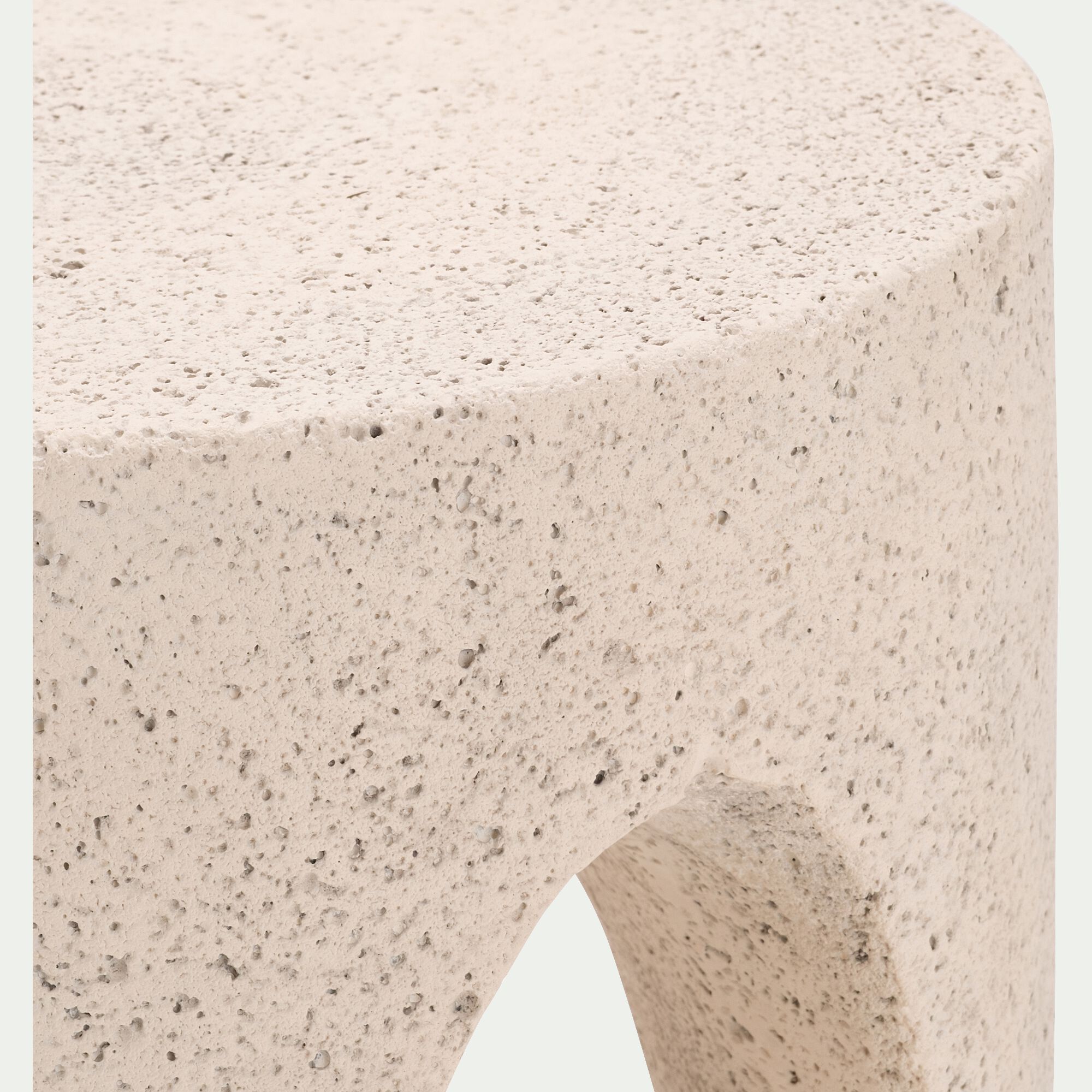 SIDEA - Bout de canape en grés D33xH46cm- écru