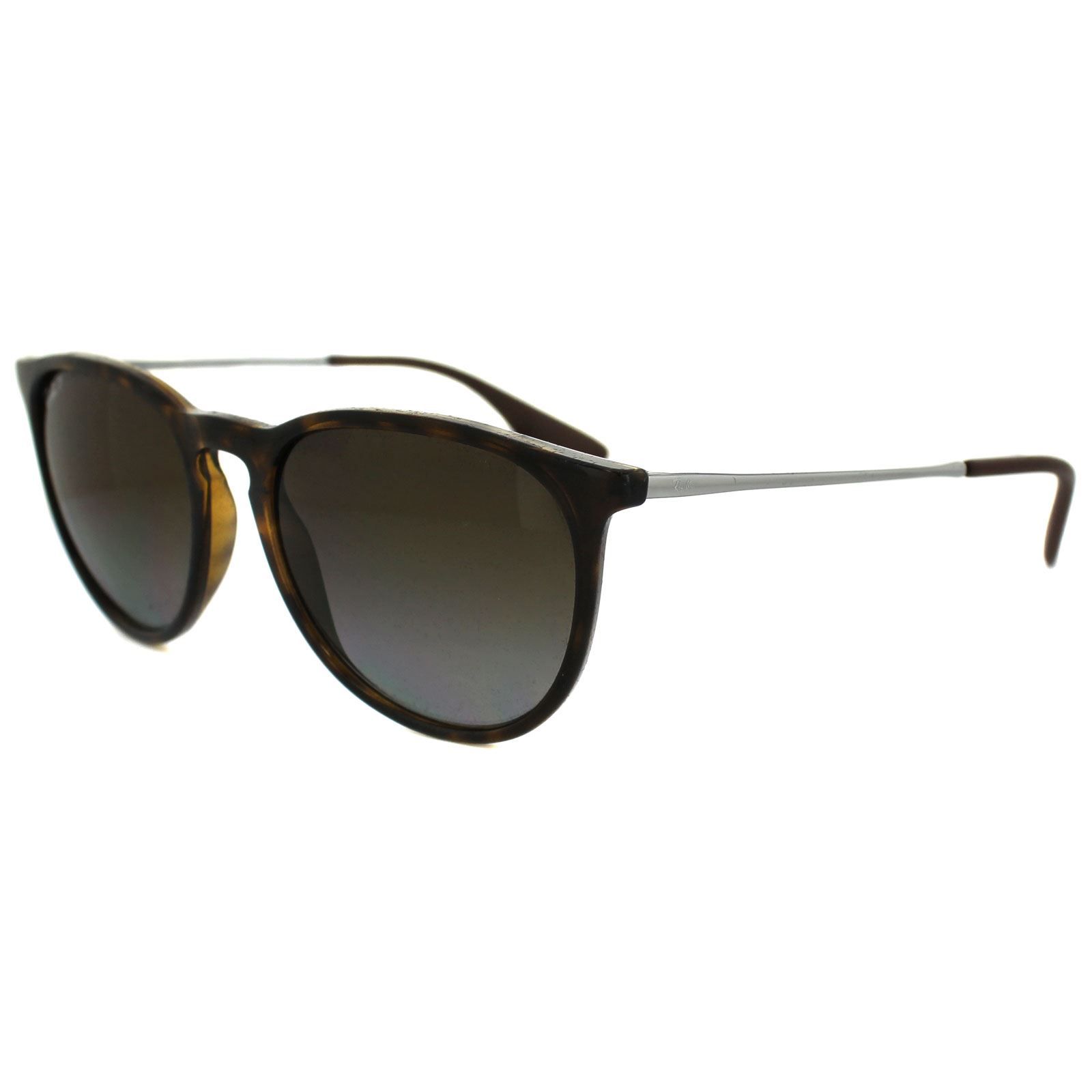 Ray-Ban Round Tortoise & Gunmetal Brown Gradient Polarized Erika 4171 Sunglasses