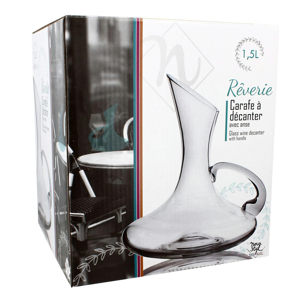 RÊVERIE - Carafe à décanter 1,5L en verre avec anse