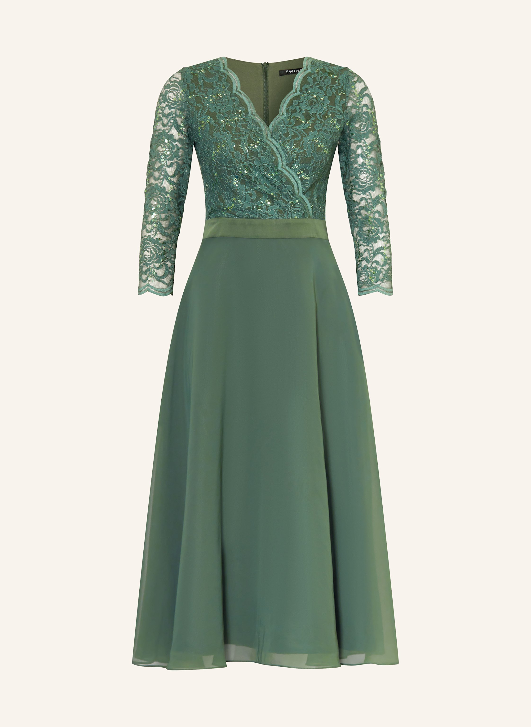 SWING Cocktailkleid mit 3/4-Arm und Spitze