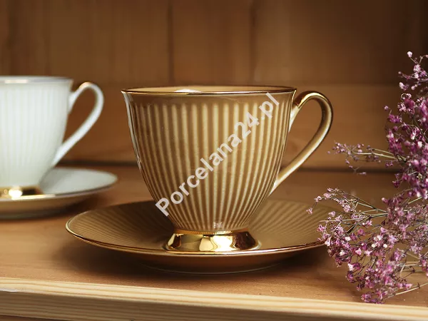 Filiżanka ze spodkiem 0,25 L / 15 cm Chodzież - Dalia Topaz GZ03