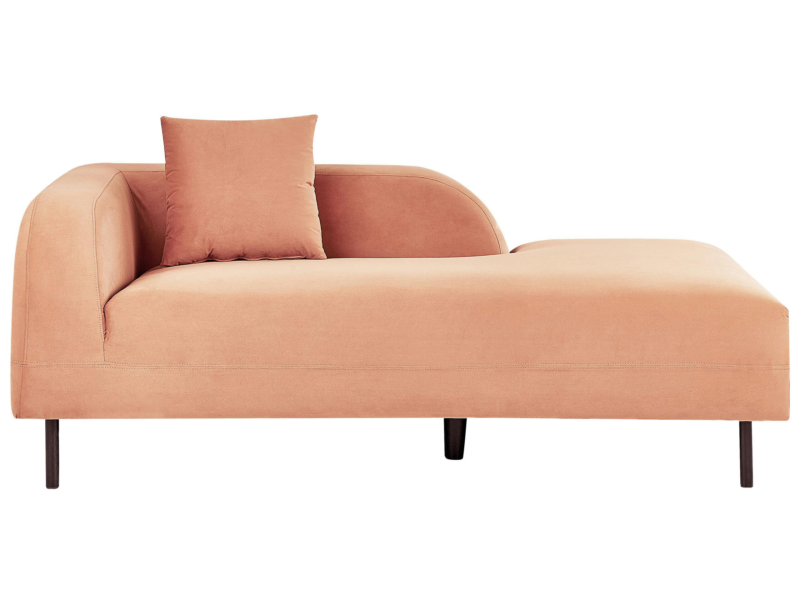 LE CRAU - Chaise longue côté gauche rose pêche