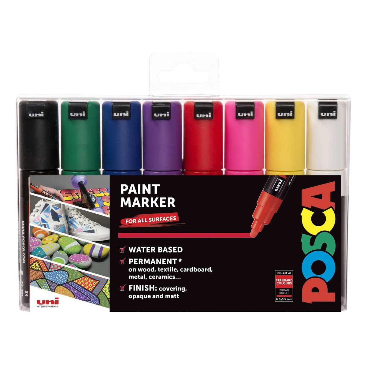 Uni-ball Posca PC-7M Marker Pens Starter Set 8 Pack
