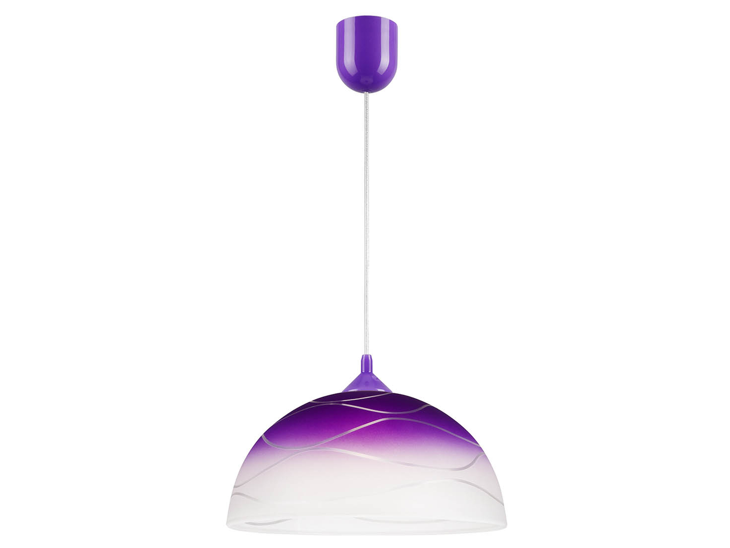 Lampa wisząca Sfera szklana fioletowa