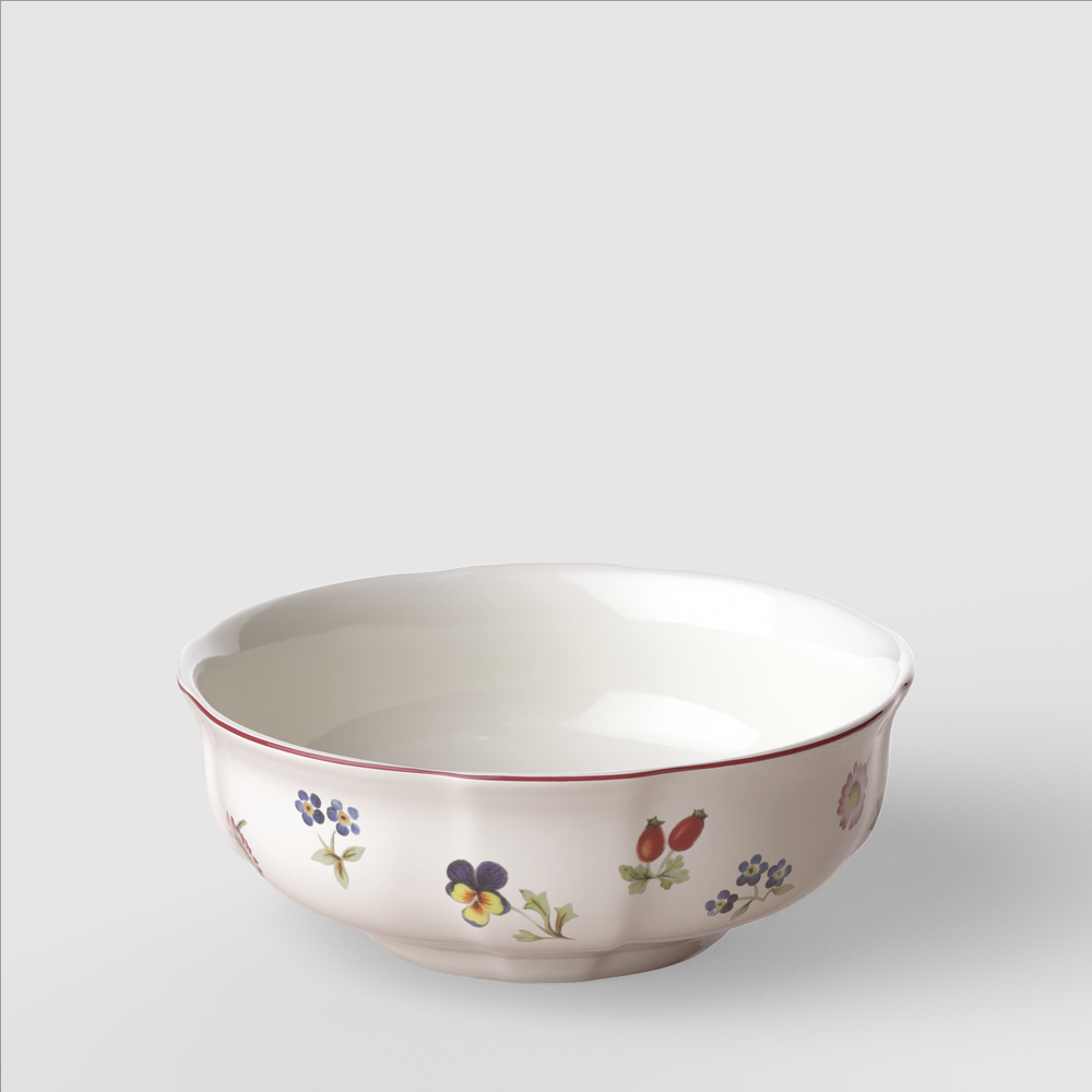 Petite Fleur Appetizer/ Dessert Bowl - White, 11.9 oz, Premium Porcelain