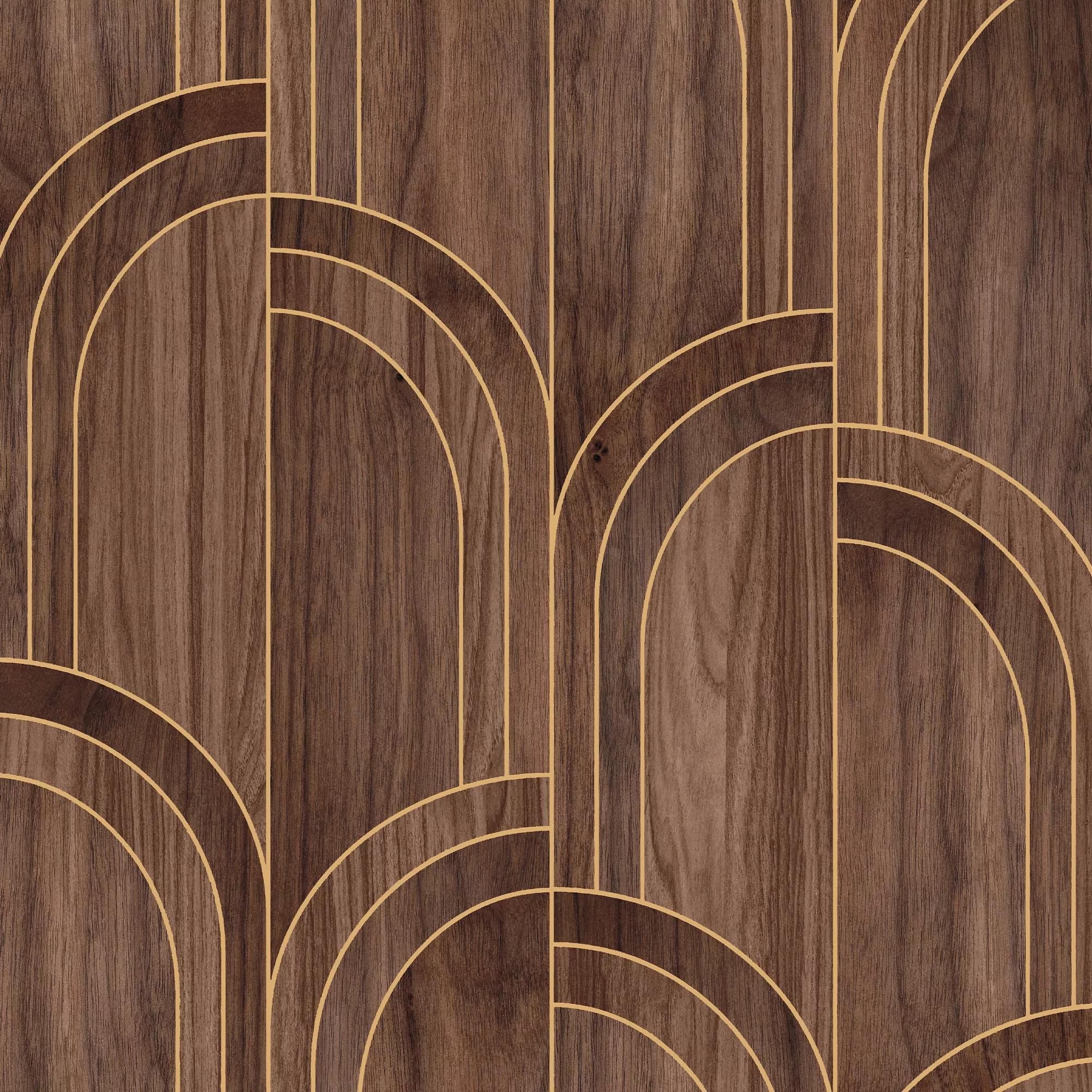 Sublime Modella Walnut Brown Wood Wallpaper