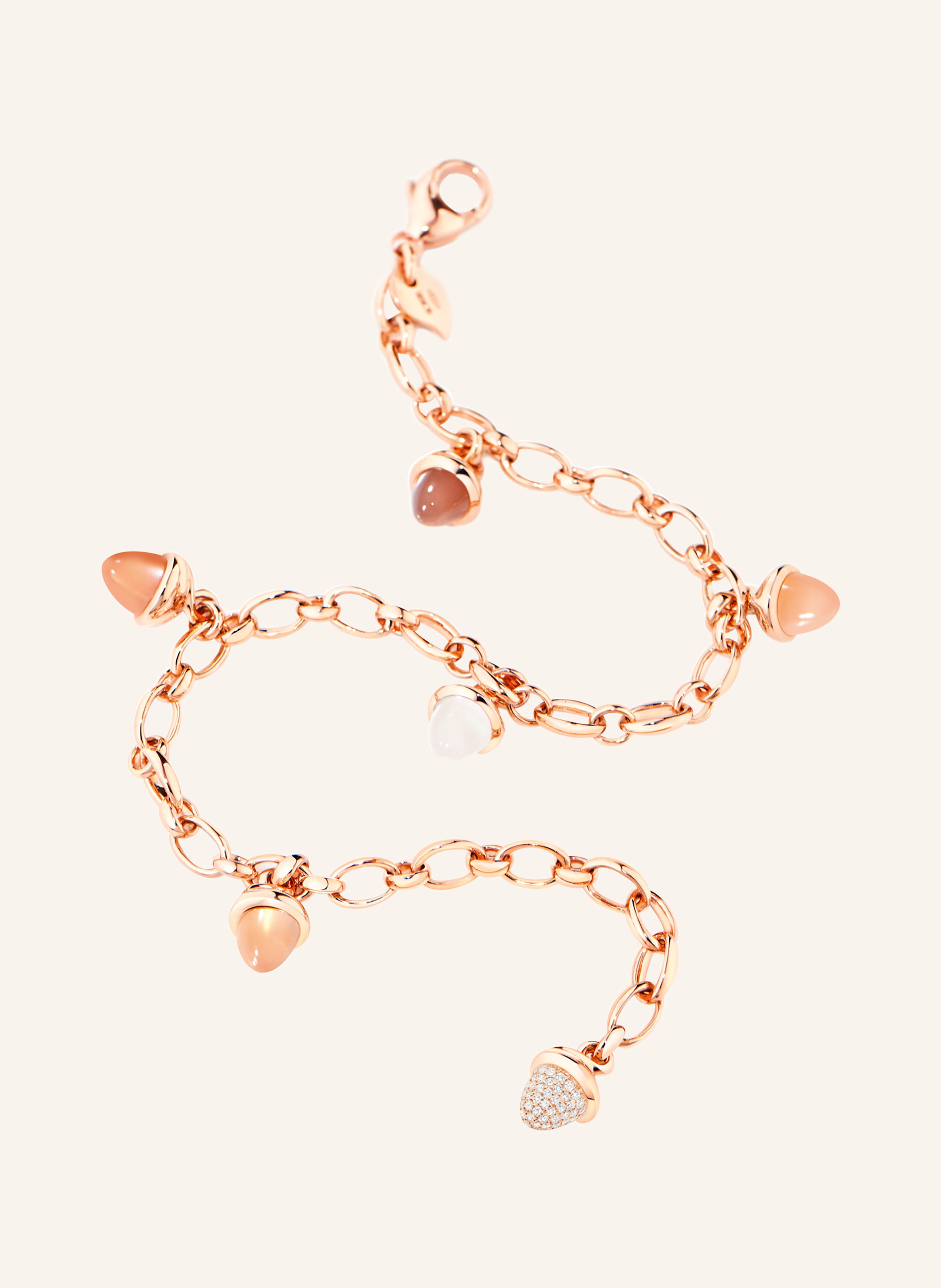 TAMARA COMOLLI Armband BRACELET MIKADO CHARM 'CAMEL' WITH DIAMOND PAVÉ Camel 18K Roségold