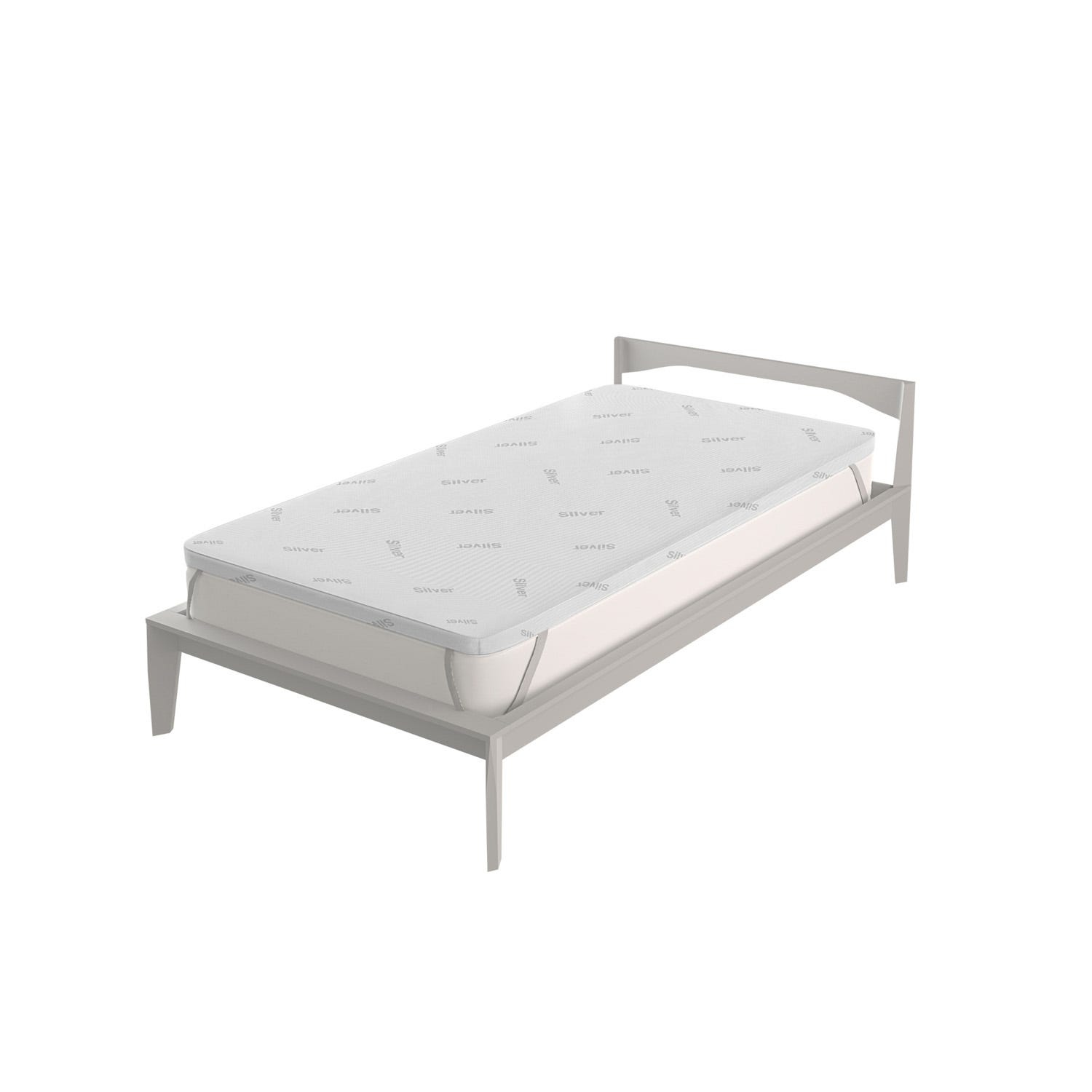 Topper 1 piazza e mezza in memory silver Datex