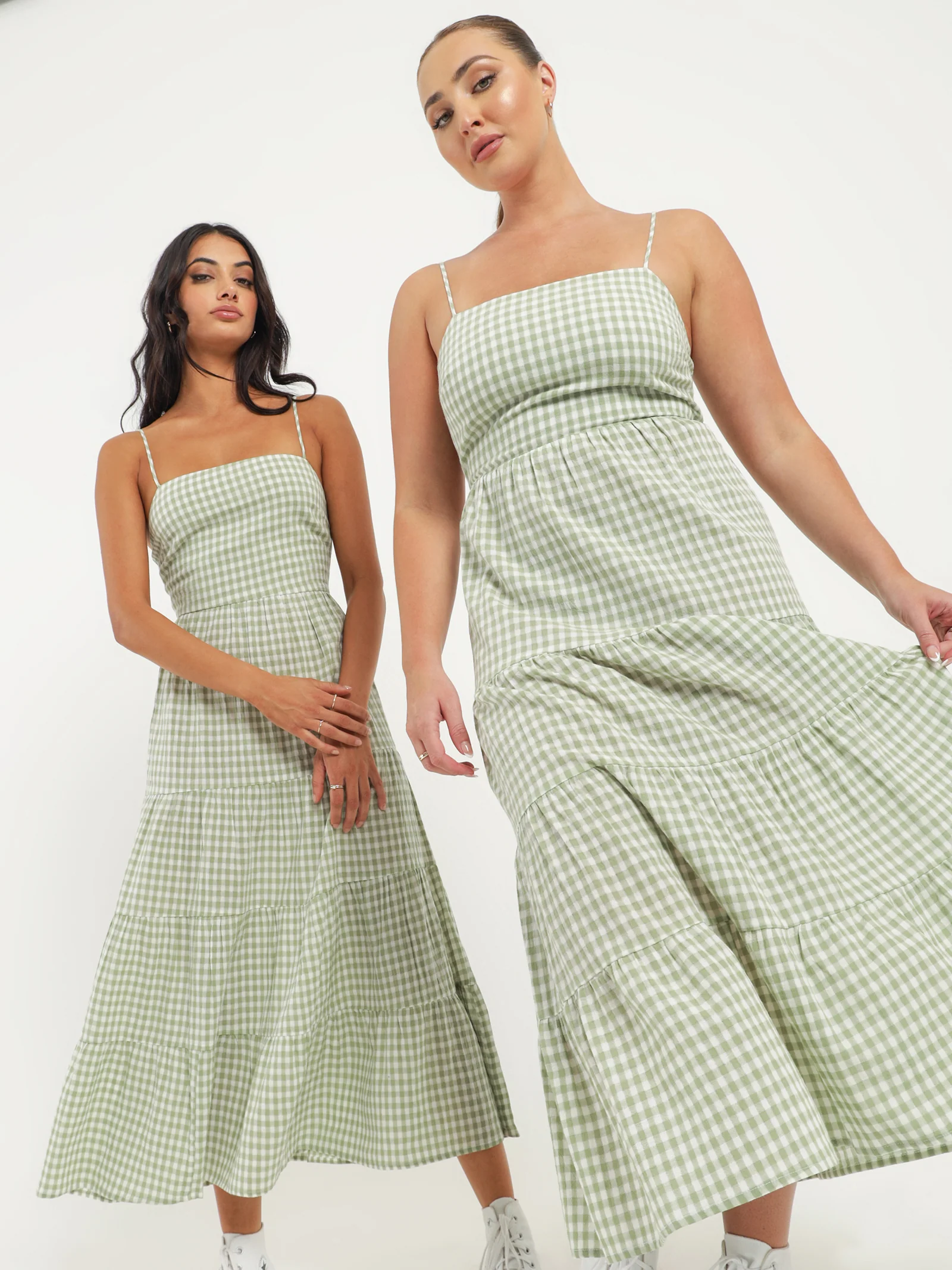 Haven Check Midi Dress