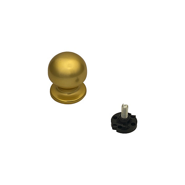 Bouton tirant de porte fixe D50 mm en aluminium Or poli - breveté