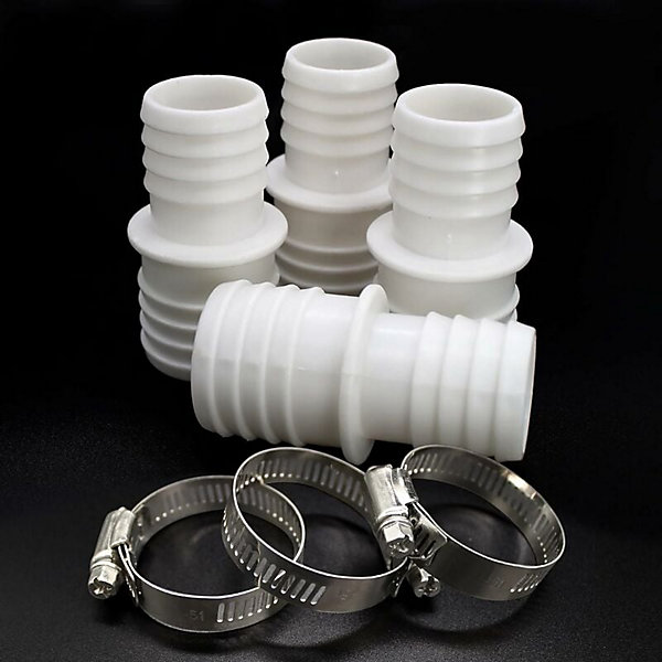 4 raccords de tuyau, ensemble d'adaptateurs de tuyau de piscine avec 8 clips d'adaptateur de tuyau ,32 mm à 38 mm
