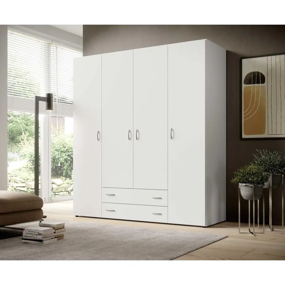 Kledingkast Base - 160 x 52 x 177 cm - Wit