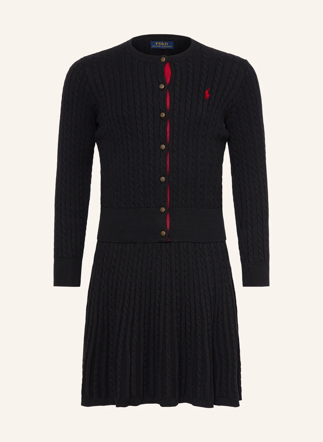 POLO RALPH LAUREN Set: Strickjacke und Strickrock