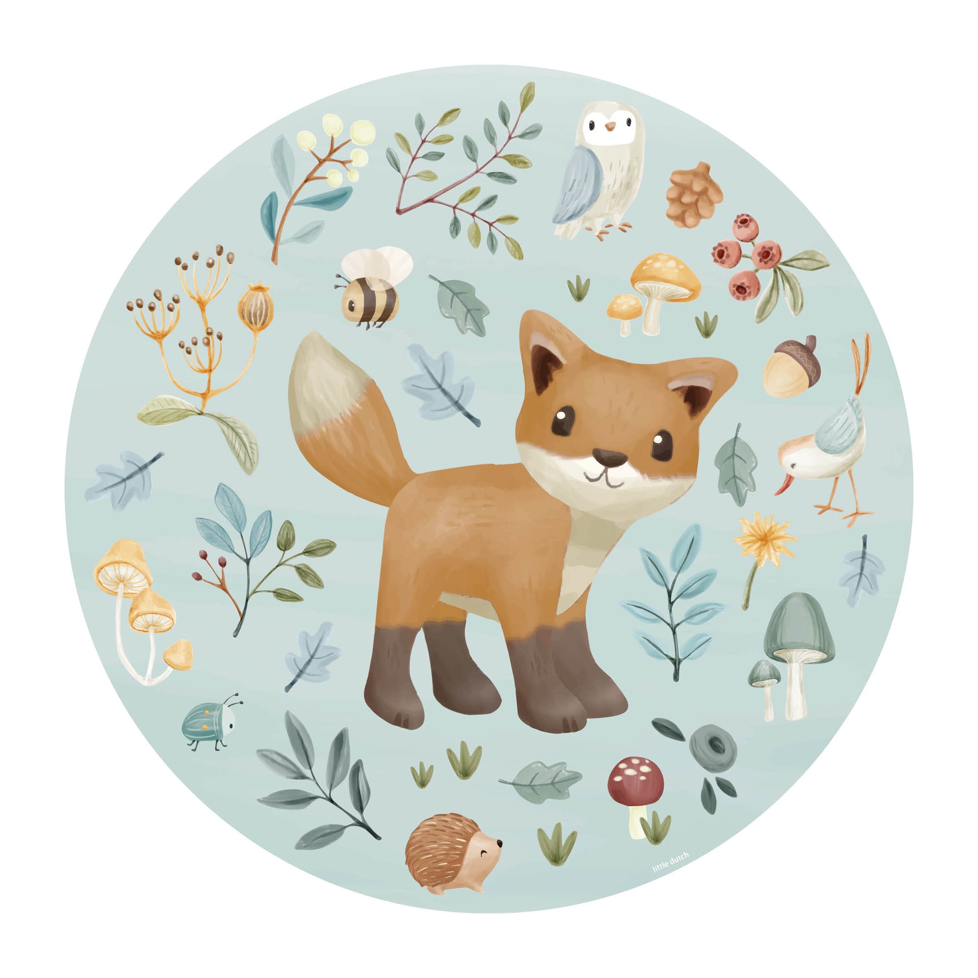 Little Dutch Behangcirkel Kinderkamer Forest Friends 100cm