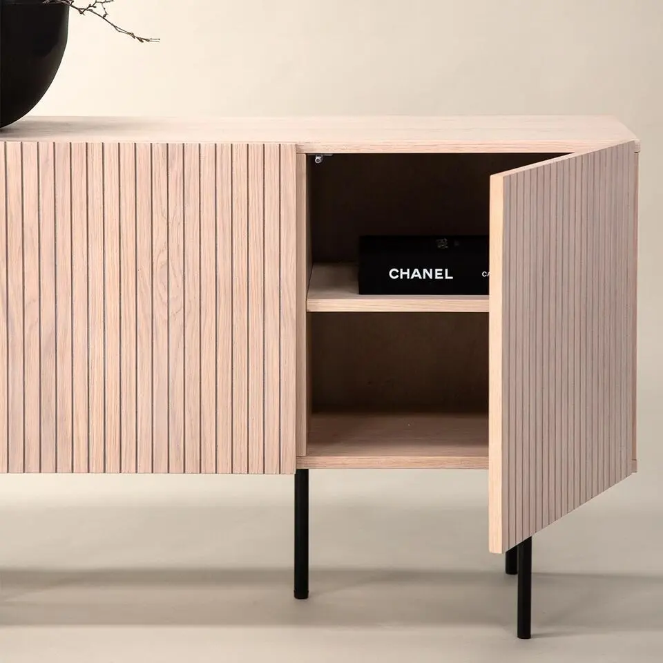 Nest living Ingmar Dressoir Whitewash - Hout - Metalen Poten - B 150 cm